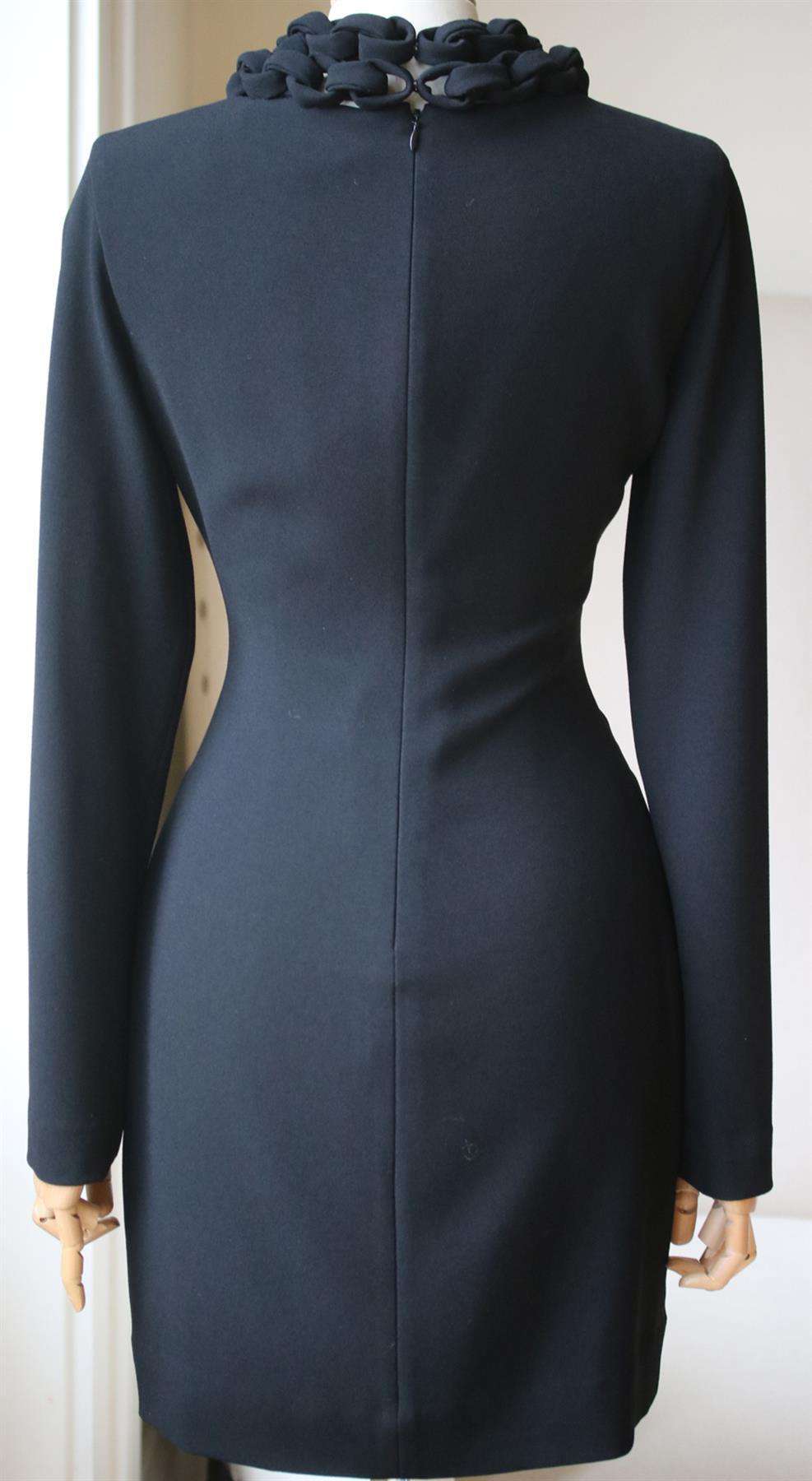 DIANE VON FURSTENBERG GIADA CHAIN COLLAR CREPE MINI DRESS US 4 UK 8 - Image 3