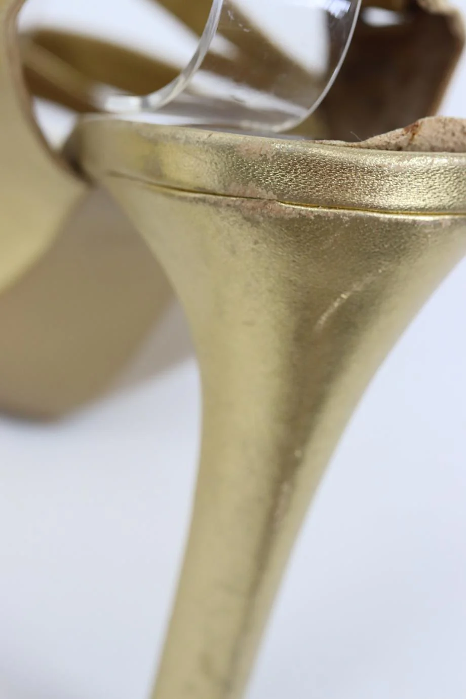 DIANE VON FURSTENBERG METALLIC LEATHER SANDALS EU 39.5 UK 6.5 US 9.5 - Image 7