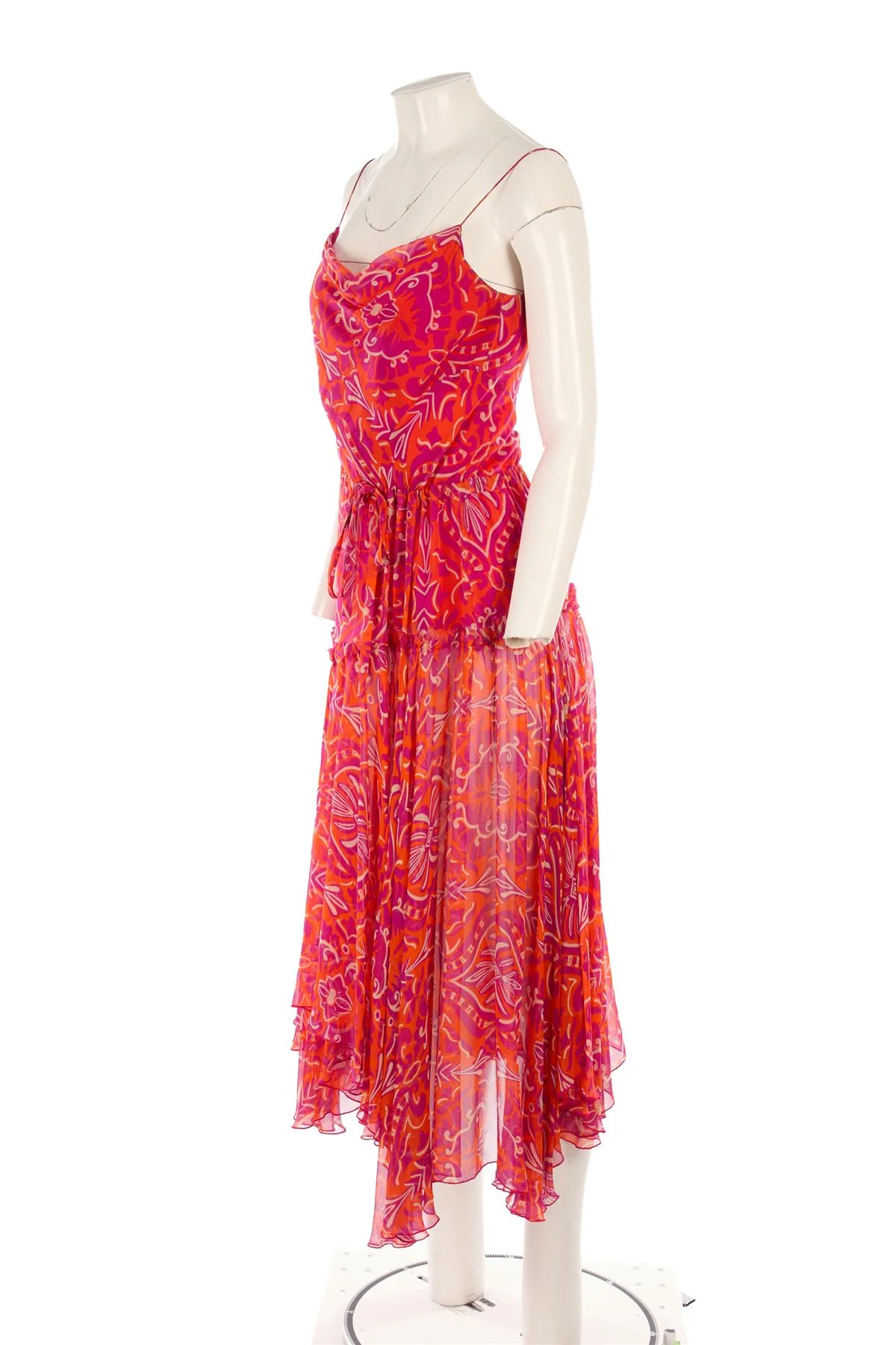 DIANE VON FURSTENBERG MULTI SILK MAXI DRESS US 4 - Image 3