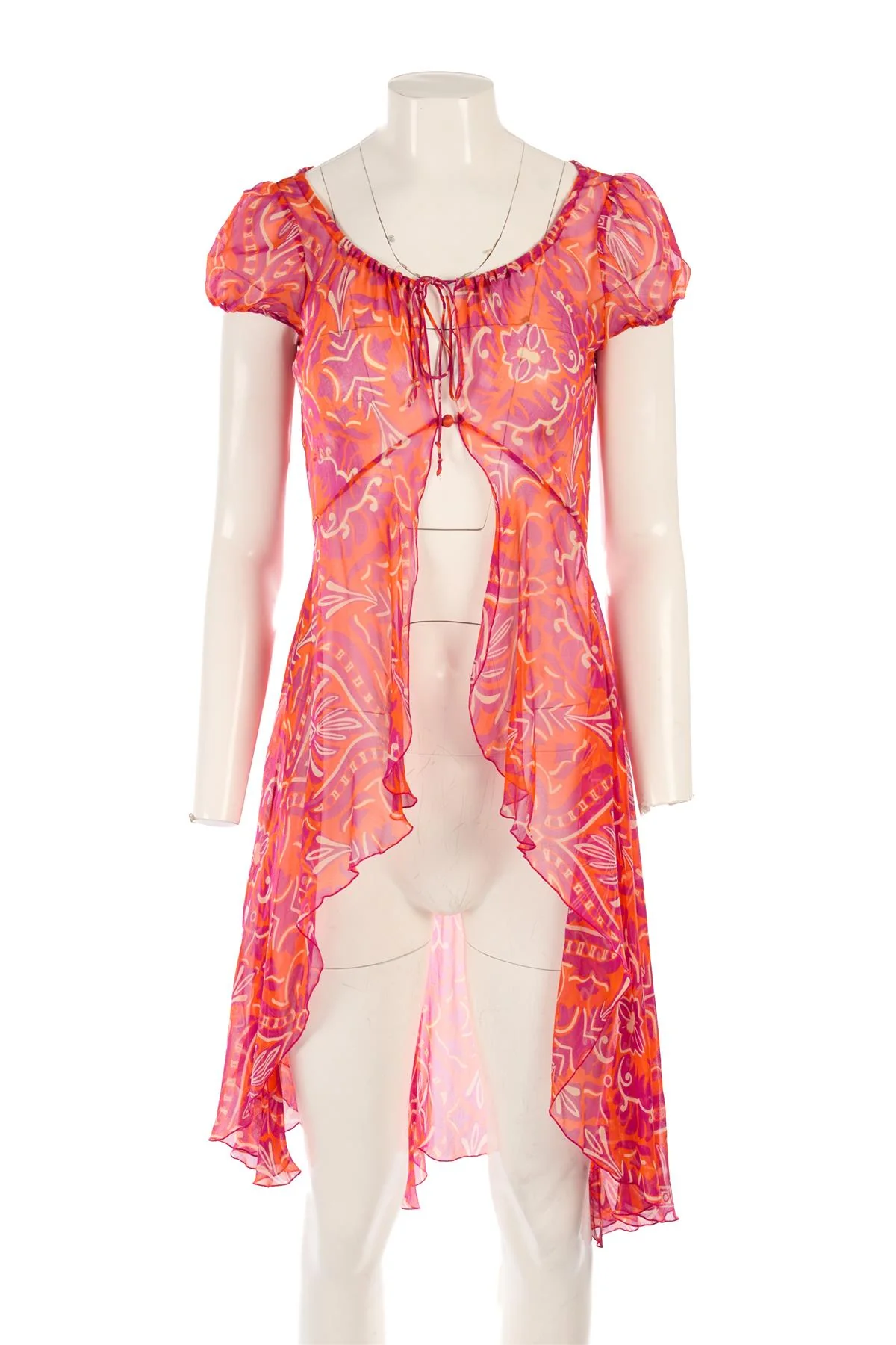 DIANE VON FURSTENBERG MULTI SILK ROBE US 6 - Image 2