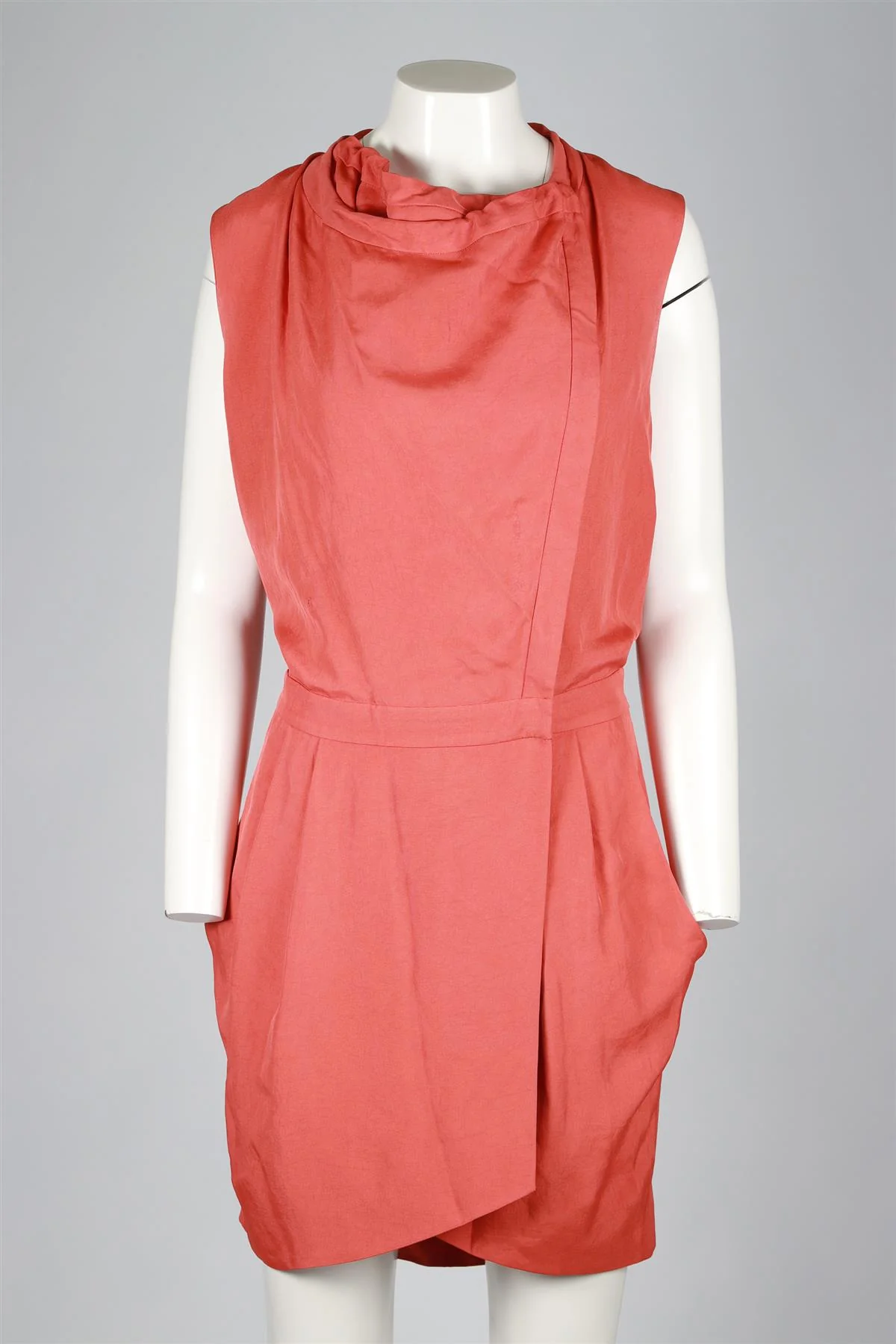 DIANE VON FURSTENBERG ORANGE WOVEN MINI DRESS UK 12 - Image 2