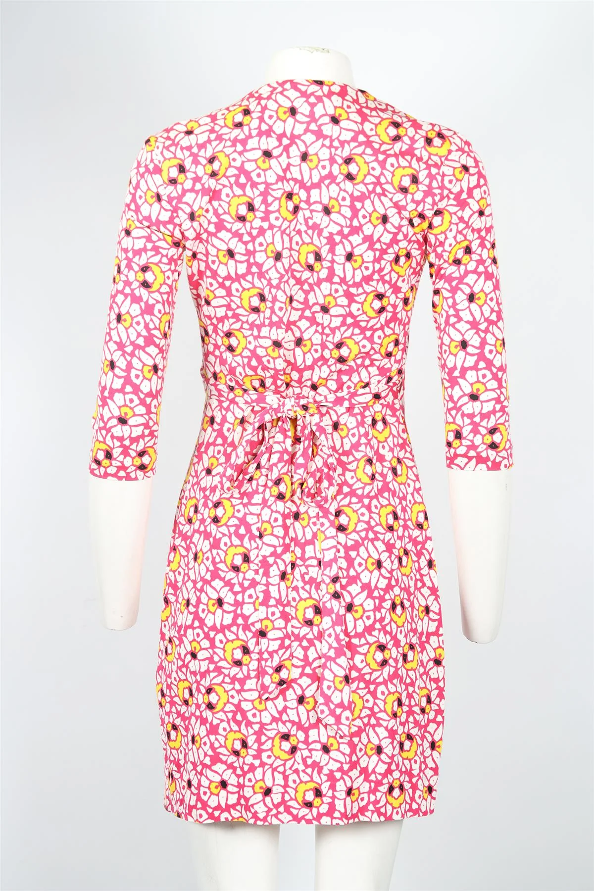 DIANE VON FURSTENBURG JERSEY MINI WRAP DRESS XSMALL - Image 4