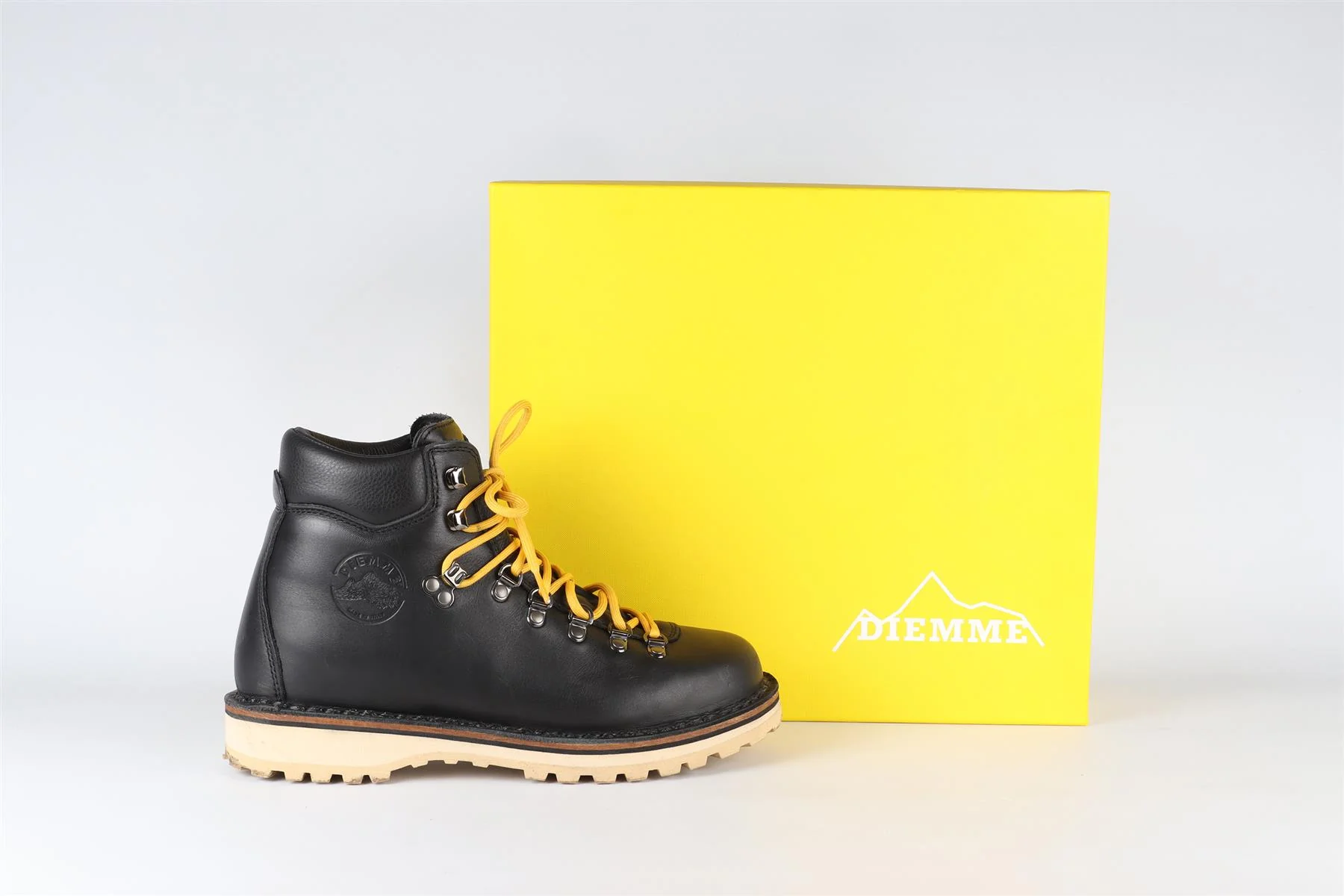 DIEMME BLACK LEATHER AND SHEARLING ANKLE BOOTS EU 40 UK 7 US 10 - Image 7
