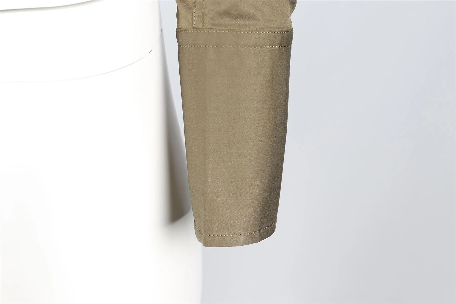 DION LEE GREEN CROPPED COTTON BLEND SHIRT AU 8 UK 8 - Image 5