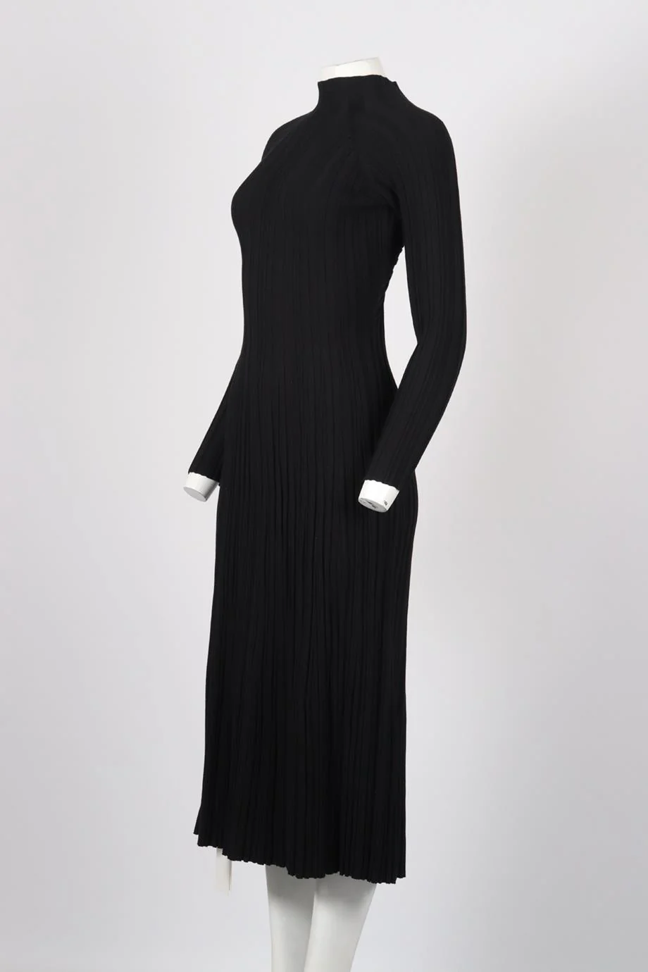 DION LEE RIBBED COTTON BLEND MIDI DRESS MEDIUM - Image 3