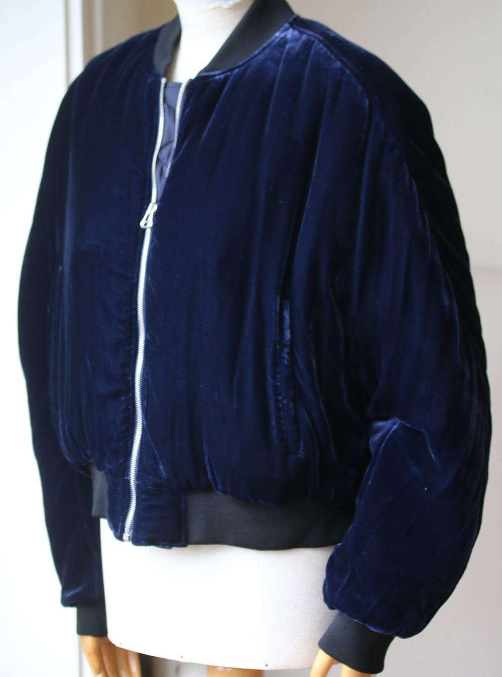 DION LEE VELVET BOMBER JACKET UK 12 - Image 3