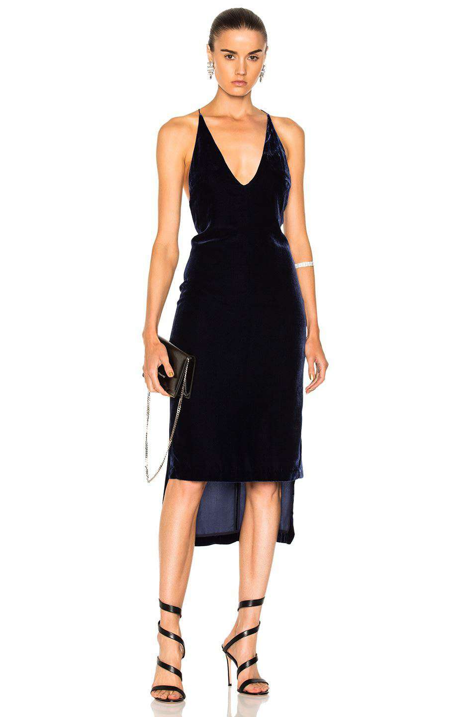 DION LEE VELVET FINE LINE CAMI DRESS UK 6 - Image 2