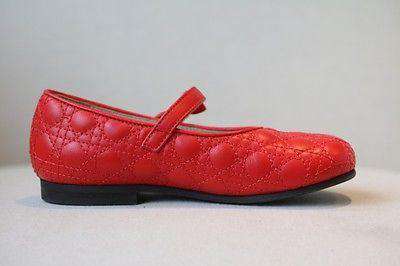 DIOR BABY GIRLS RED LEATHER CANNAGE SHOES EU 25 UK 8 - Image 7