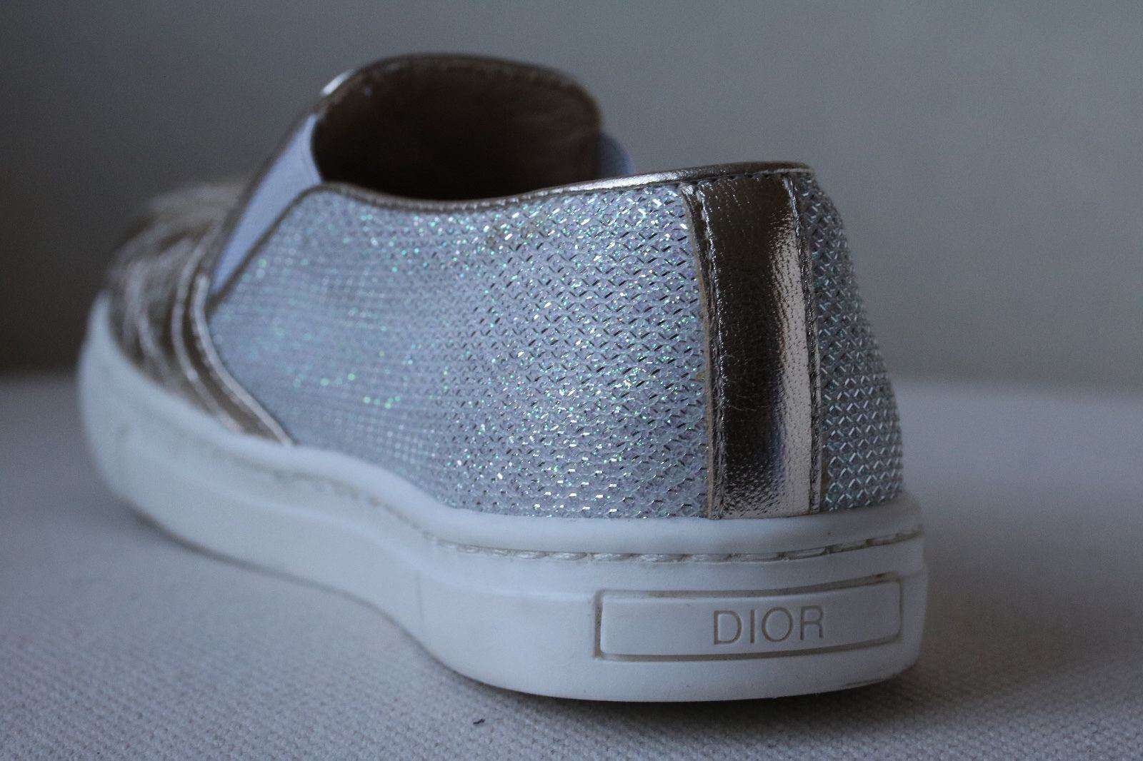 DIOR BABY KIDS GOLD METALLIC LEATHER CANNAGE SHOES EU 26 UK 8.5 - Image 10