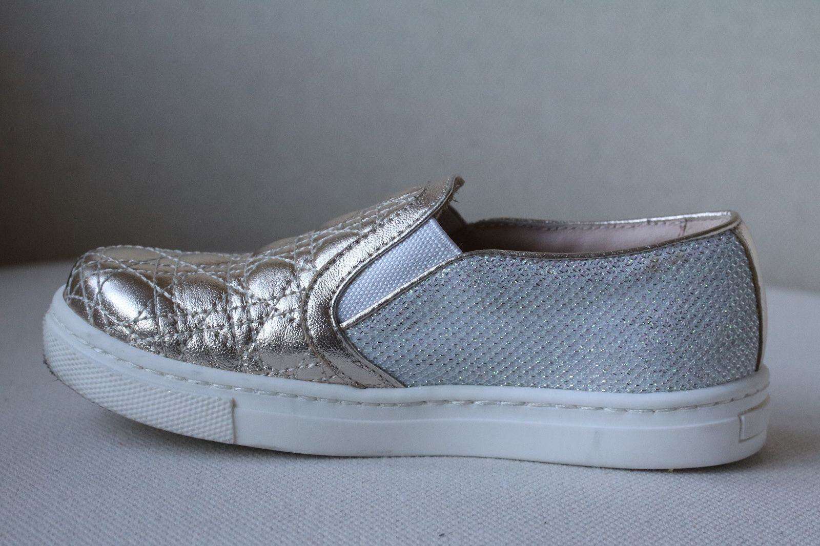 DIOR BABY KIDS GOLD METALLIC LEATHER CANNAGE SHOES EU 26 UK 8.5 - Image 9