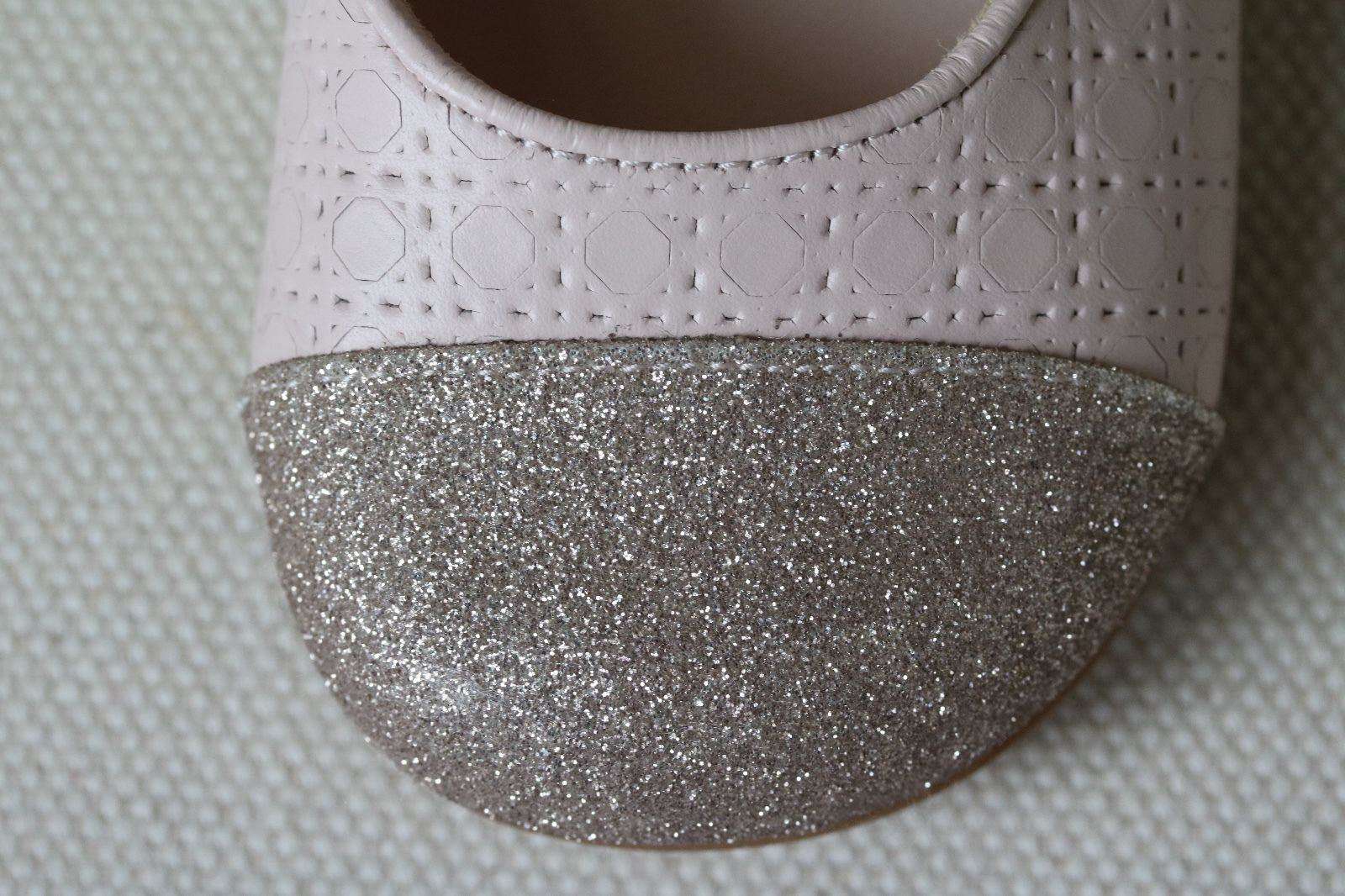 DIOR BABY KIDS PINK STARDUST LEATHER CANNAGE SHOES EU 23 UK 5 - Image 7