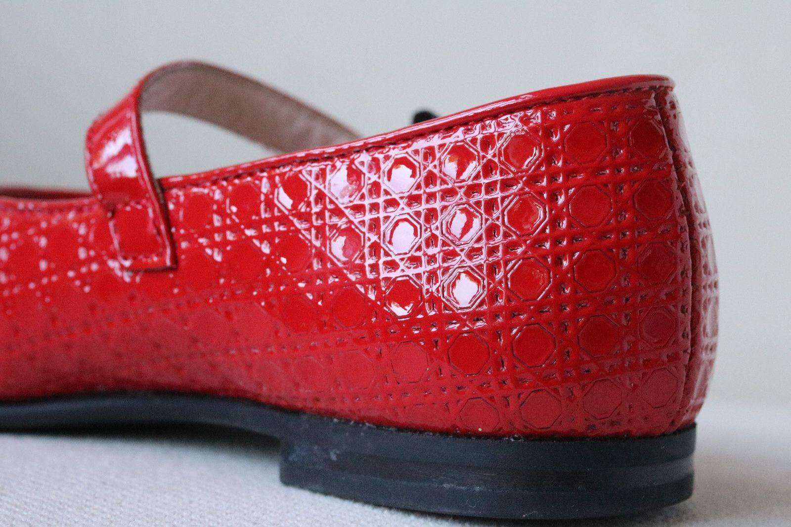 DIOR BABY KIDS RED BOW LEATHER CANNAGE SHOES EU 26 UK 8.5 - Image 9