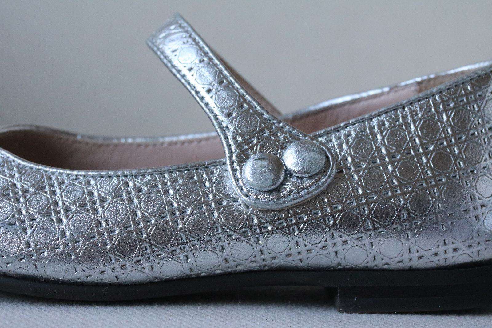 DIOR BABY KIDS SILVER STARDUST LEATHER CANNAGE SHOES EU 26 UK 8.5 - Image 10