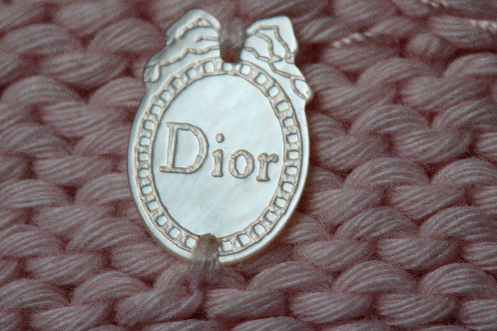 DIOR BABY PINK CASHMERE/COTTON BLEND HAT 3 MONTHS - Image 5