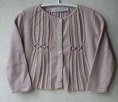 DIOR BABY PINK SILK AND COTTON BLEND DRESS AND CARDIGAN 18 MONTHS - Image 4