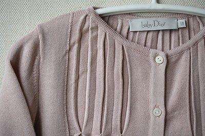DIOR BABY PINK SILK AND COTTON BLEND DRESS AND CARDIGAN 18 MONTHS - Image 8