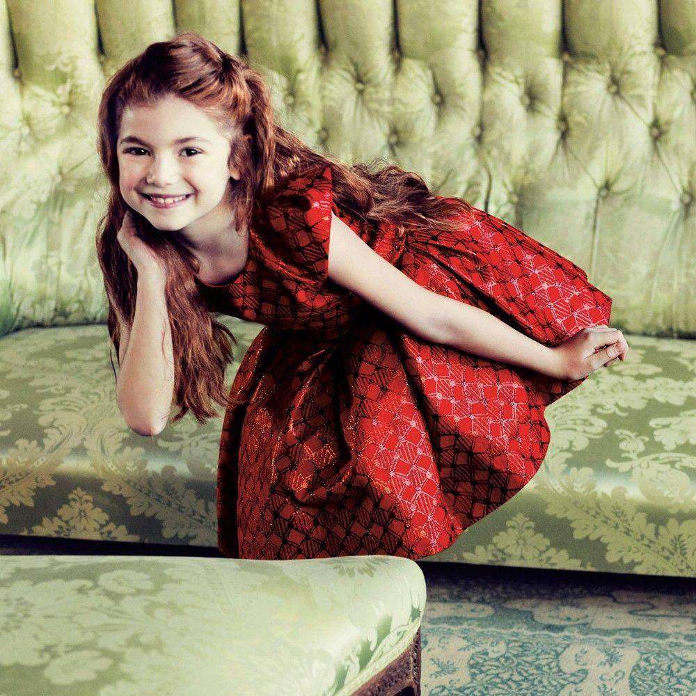 DIOR BABY RED COTTON AND SILK DRESS AND BLOOMERS 24 MONTHS - Image 3
