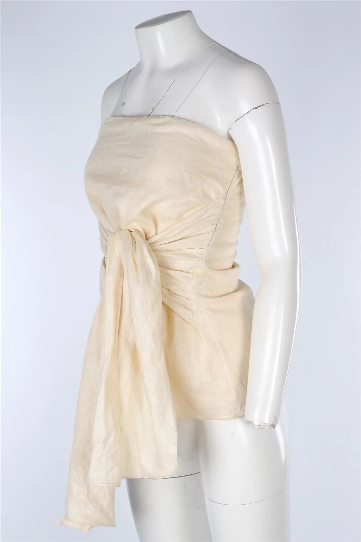 DISSH BEIGE LINEN TOP AU 8 UK 8 - Image 3