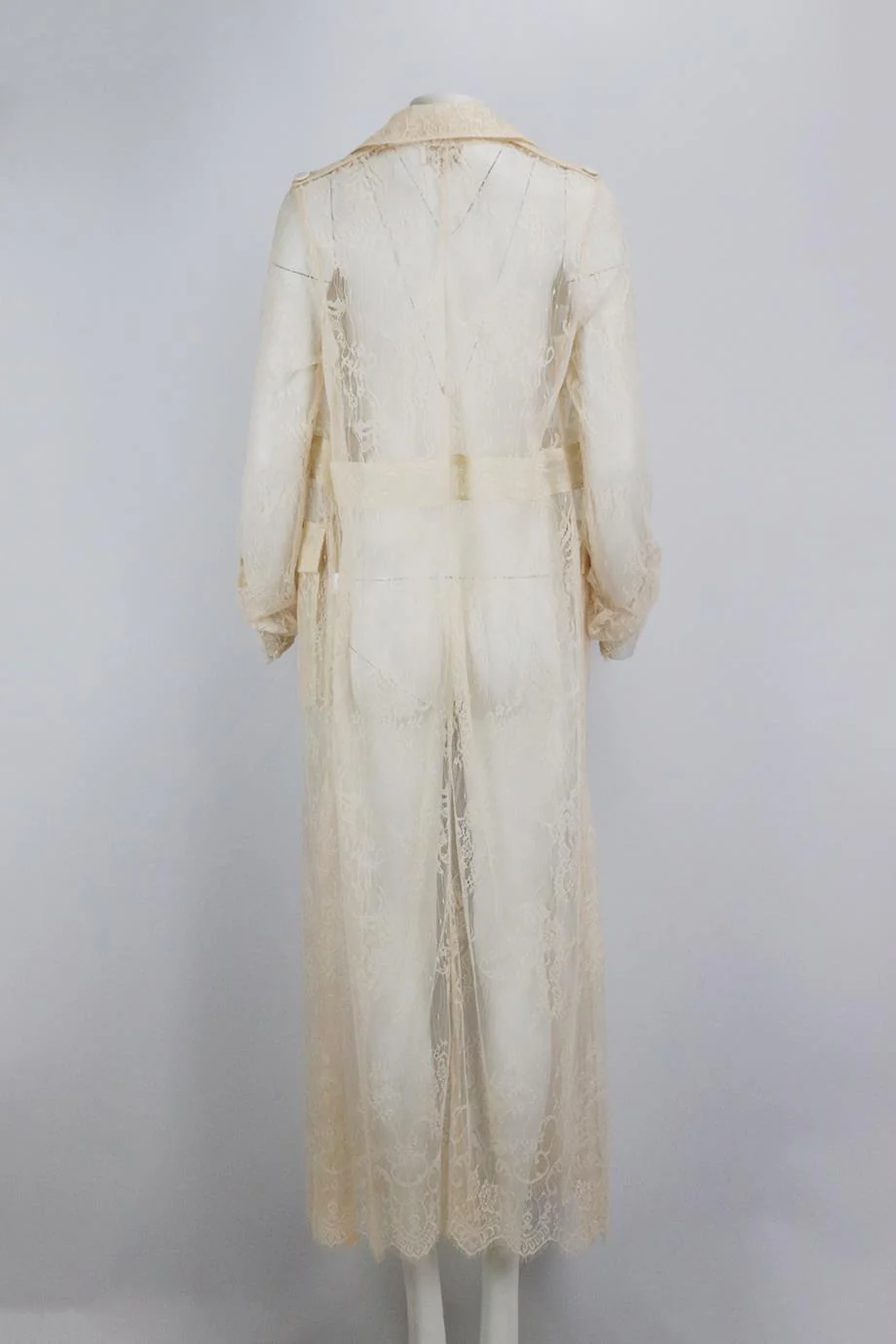 DIVINE HERITAGE LACE TRENCH COAT MEDIUM - Image 4