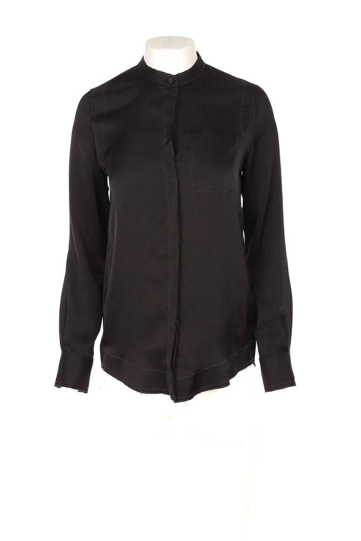 DKNY BLACK SILK SHIRT XSMALL - Image 2