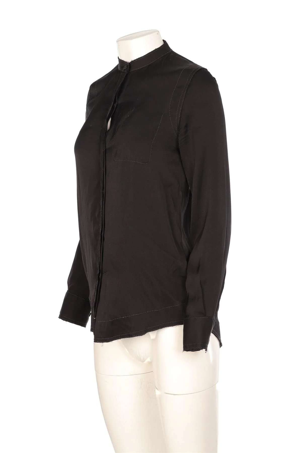 DKNY BLACK SILK SHIRT XSMALL - Image 3