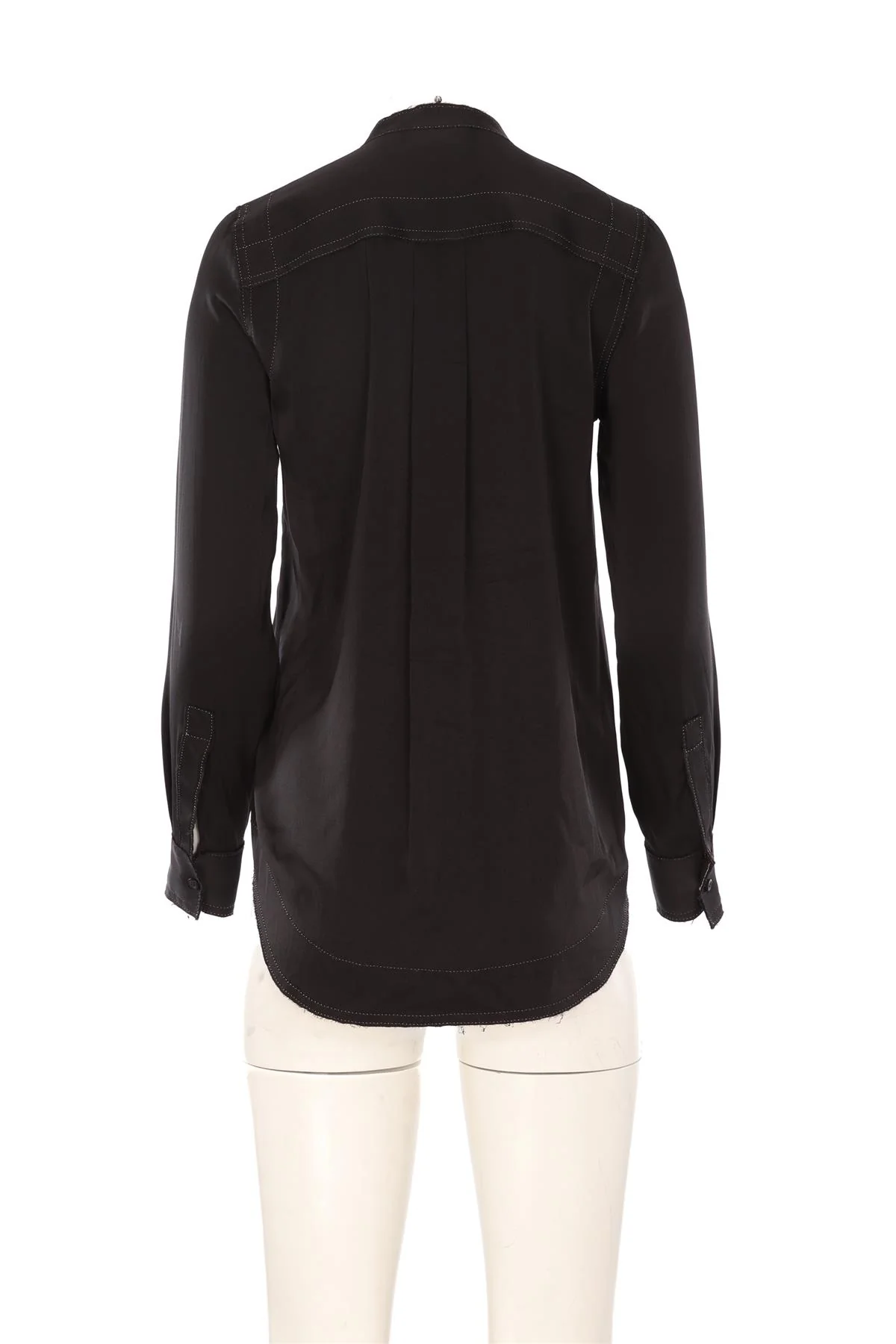 DKNY BLACK SILK SHIRT XSMALL - Image 4