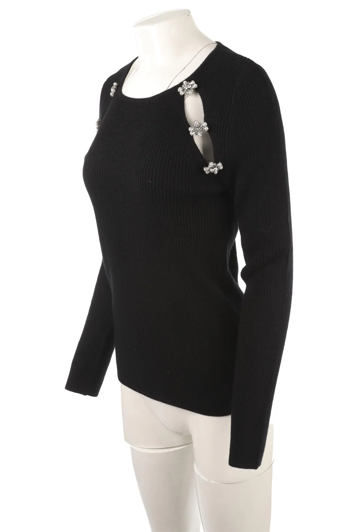 DMN PARIS BLACK CASHMERE SWEATER SMALL - Image 3