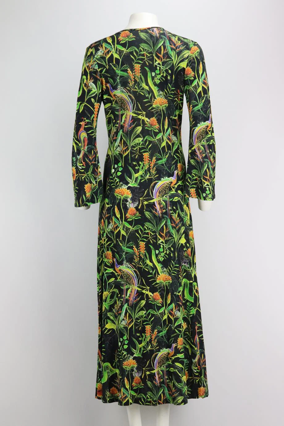 DODO BAR OR CUTOUT PRINTED SATIN JERSEY MIDI DRESS MEDIUM - Image 4