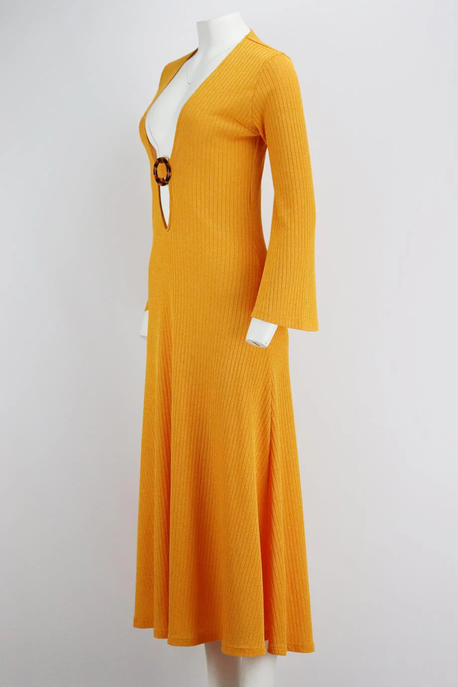 DODO BAR OR CUTOUT RIBBED KNIT MIDI DRESS IT 40 UK 8 - Image 3