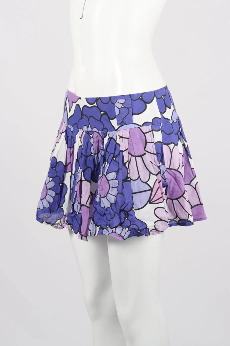 DODO BAR OR FLORAL PRINT COTTON VOILE MINI SKIRT SMALL - Image 3