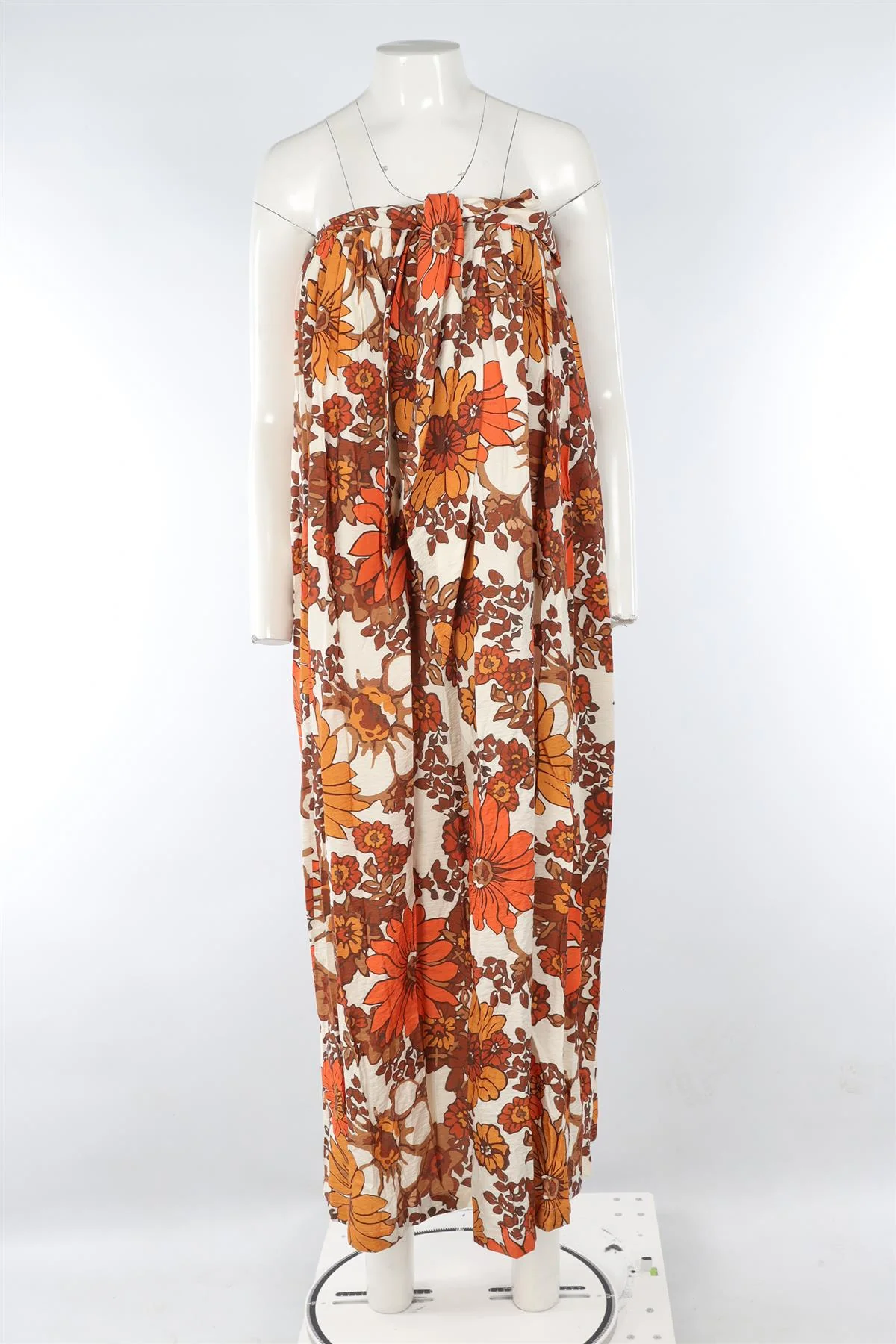 DODO BAR OR ORANGE WOVEN MAXI DRESS SMALL - Image 2