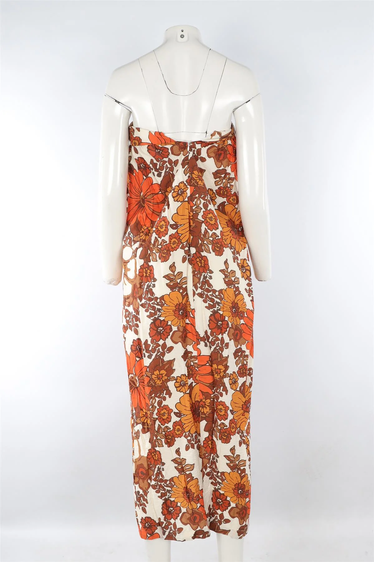 DODO BAR OR ORANGE WOVEN MAXI DRESS SMALL - Image 4