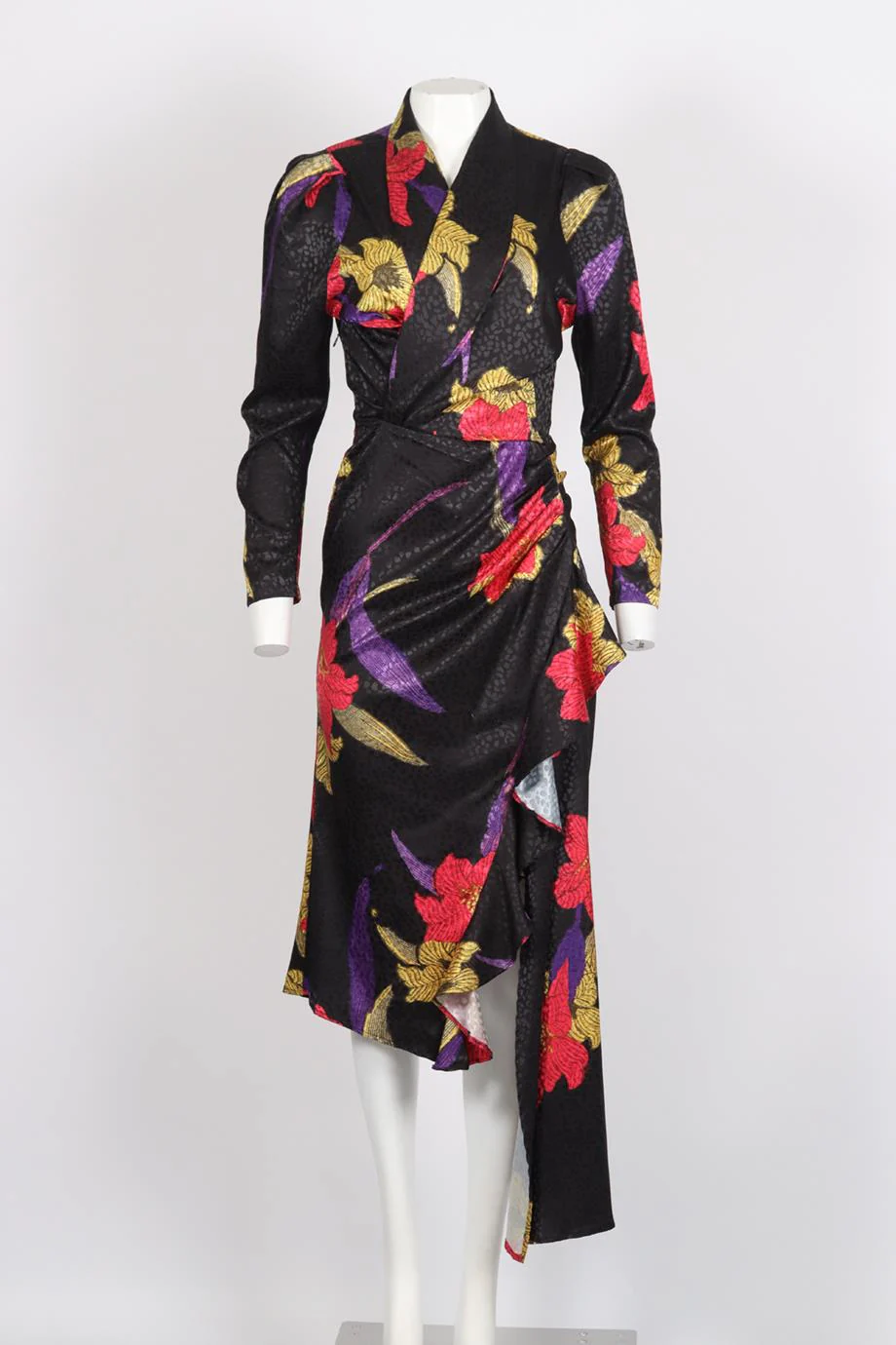 DODO BAR OR PRINTED SATIN MIDI DRESS IT 42 UK 10 - Image 2