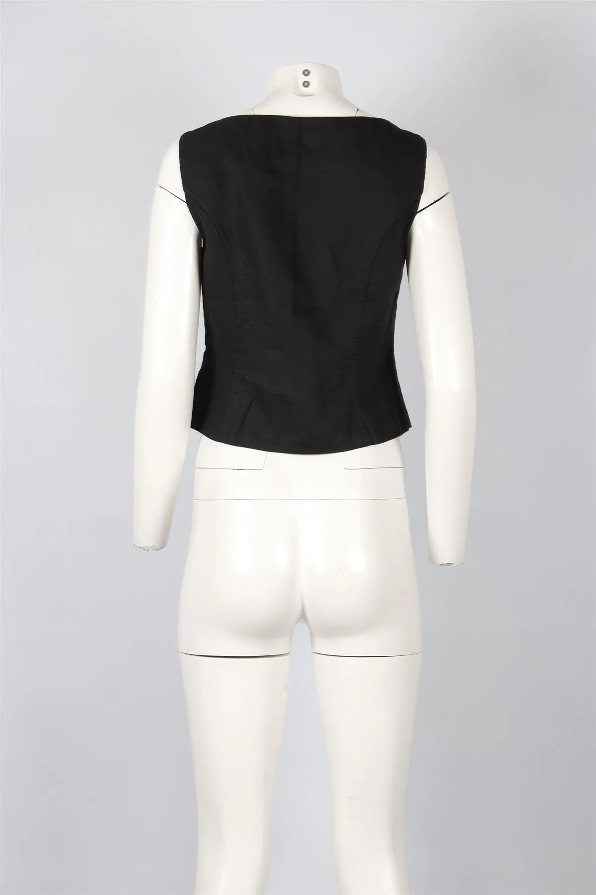 DÔEN BLACK LINEN TOP US 2 UK 6 - Image 4