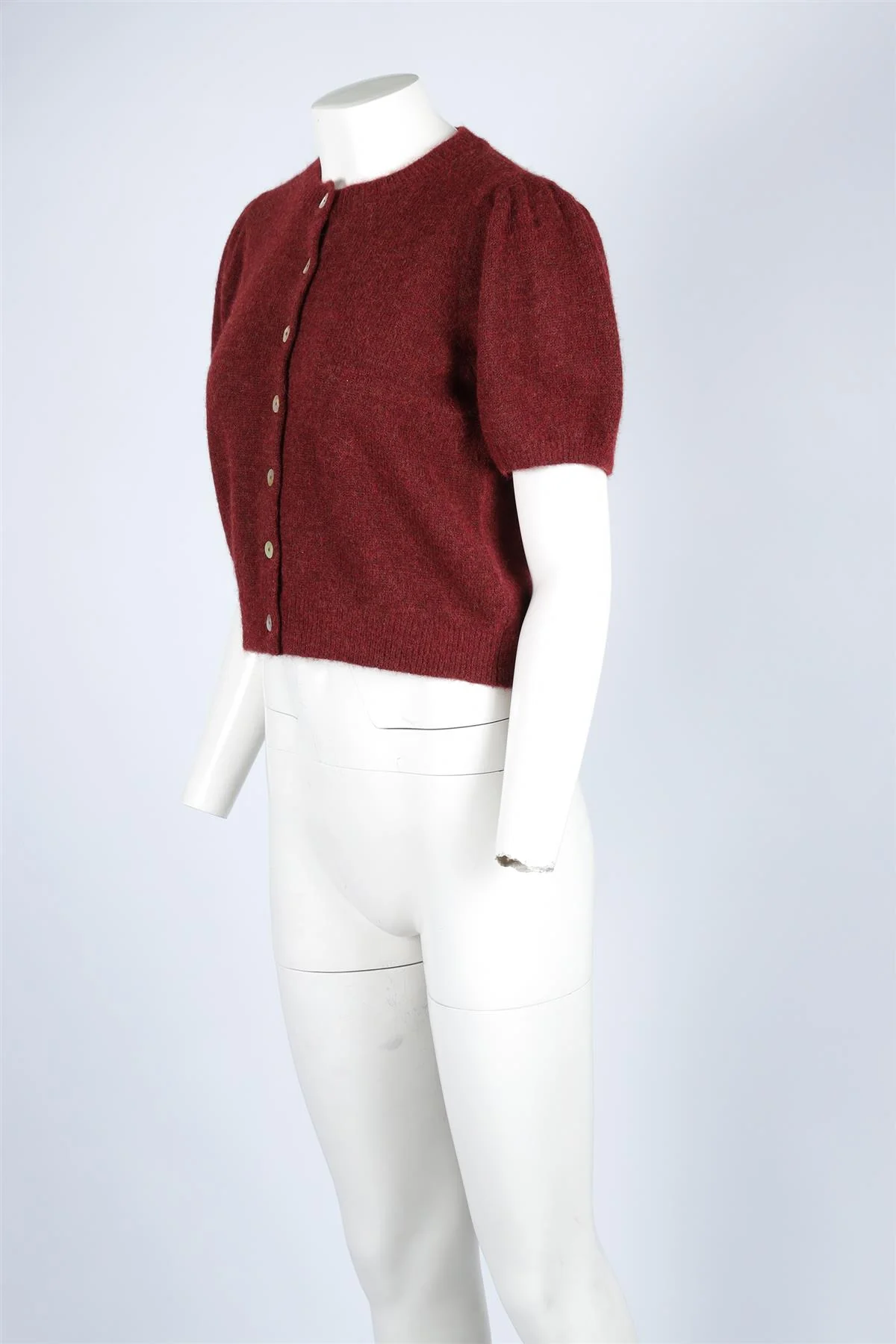 DOEN BURGUNDY APLACA CARDIGAN LARGE - Image 3