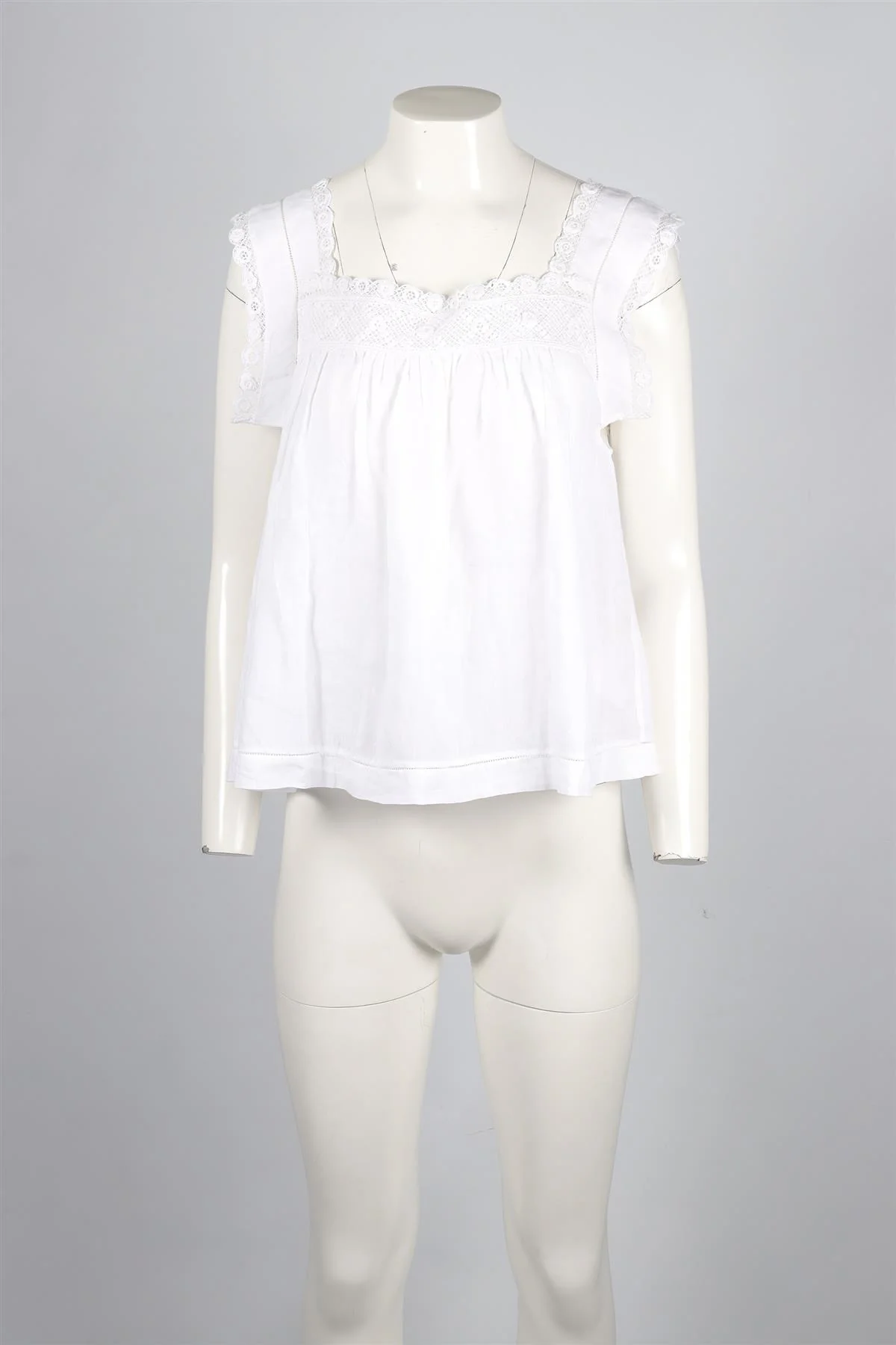 DOEN WHITE RAMIE TOP LARGE - Image 2