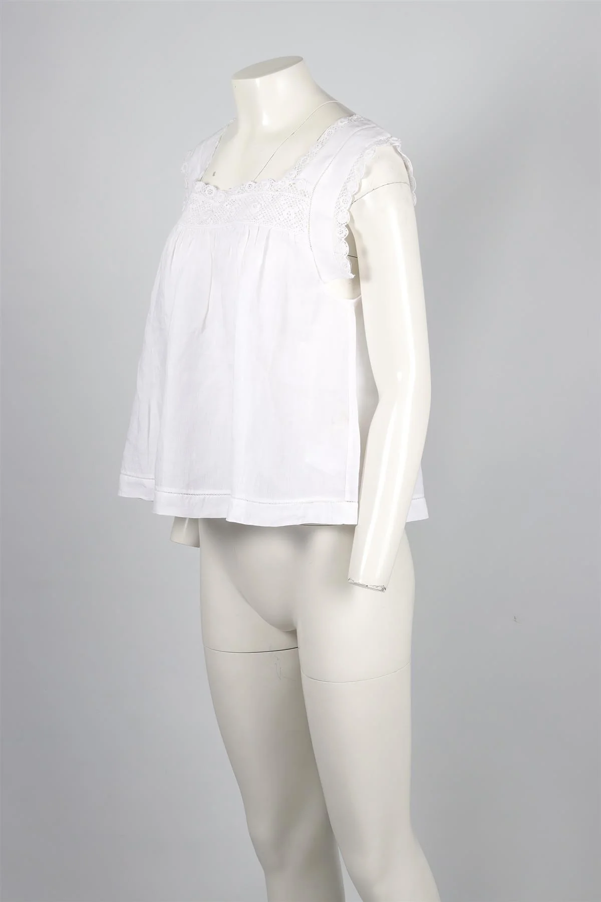 DOEN WHITE RAMIE TOP LARGE - Image 3
