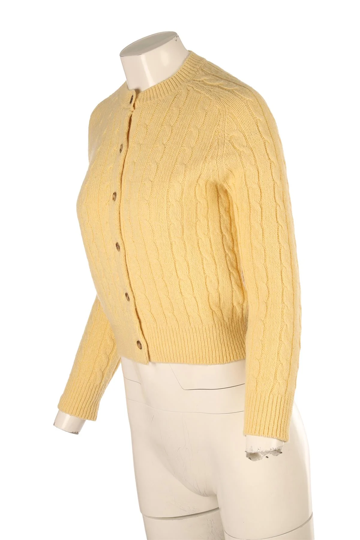 DÔEN YELLOW WOOL CARDIGAN XSMALL - Image 3