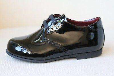 DOLCE AND GABBANA BABY BLACK DERBY PATENT LEATHER SHOES EU 22 UK 5 - Image 5