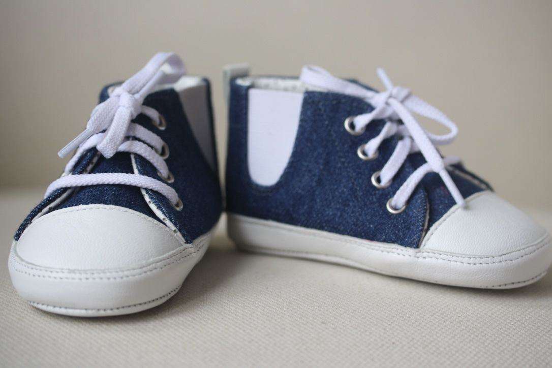DOLCE AND GABBANA BABY BLUE DENIM SHOES EU 19 UK 3 - Image 10