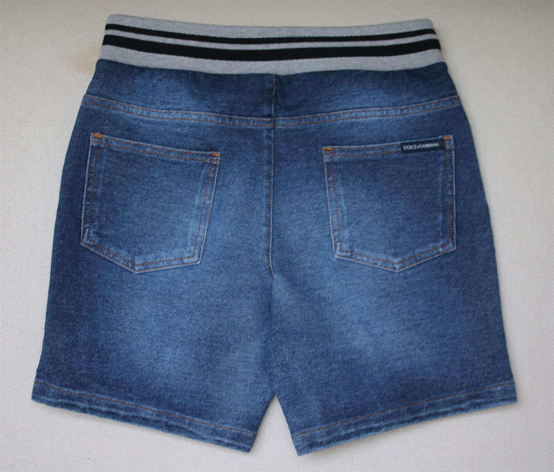 DOLCE AND GABBANA BABY BOYS BLUE DENIM SHORTS 24-30 MONTHS - Image 3