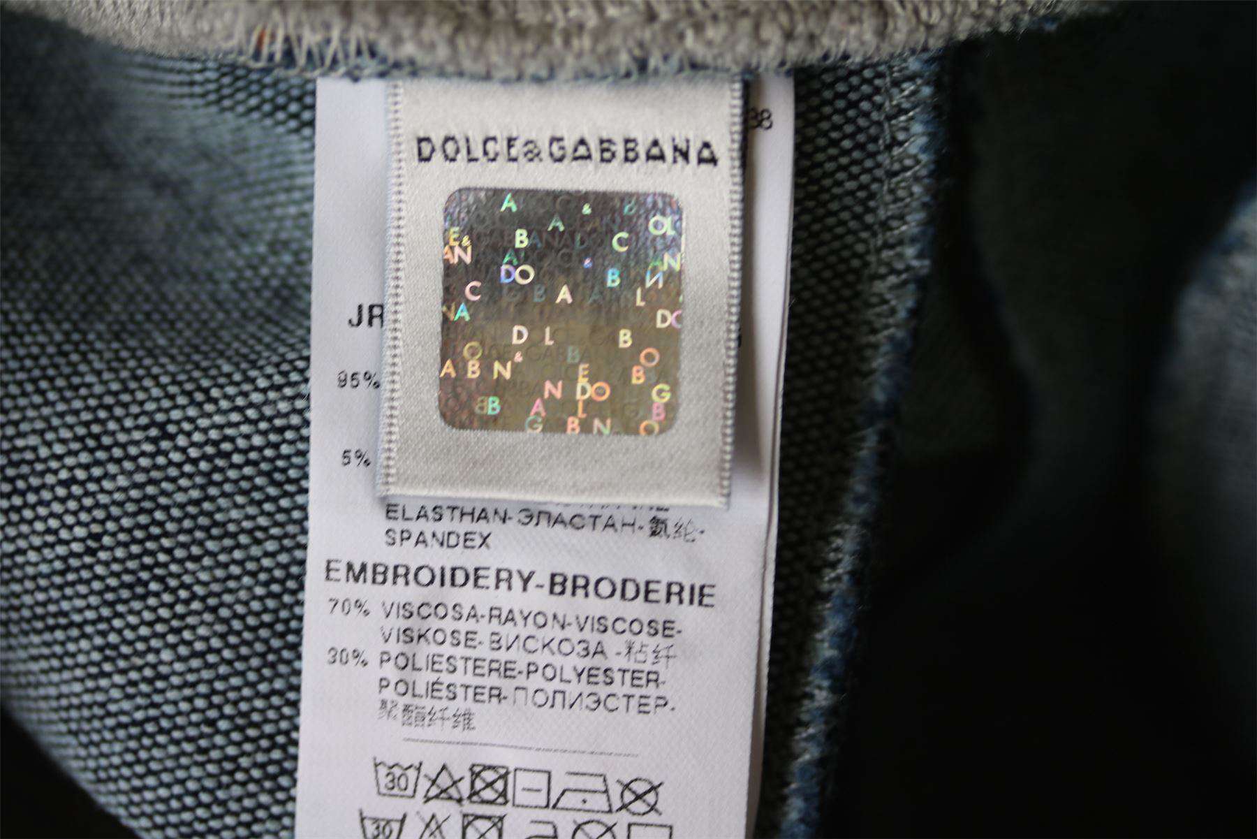 DOLCE AND GABBANA BABY BOYS BLUE DENIM SHORTS 24-30 MONTHS - Image 5