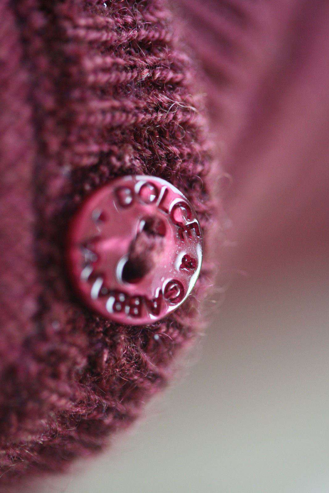 DOLCE AND GABBANA BABY BURGUNDY RIBBED CASHMERE CARDIGAN 18-24 MONTHS - Image 3