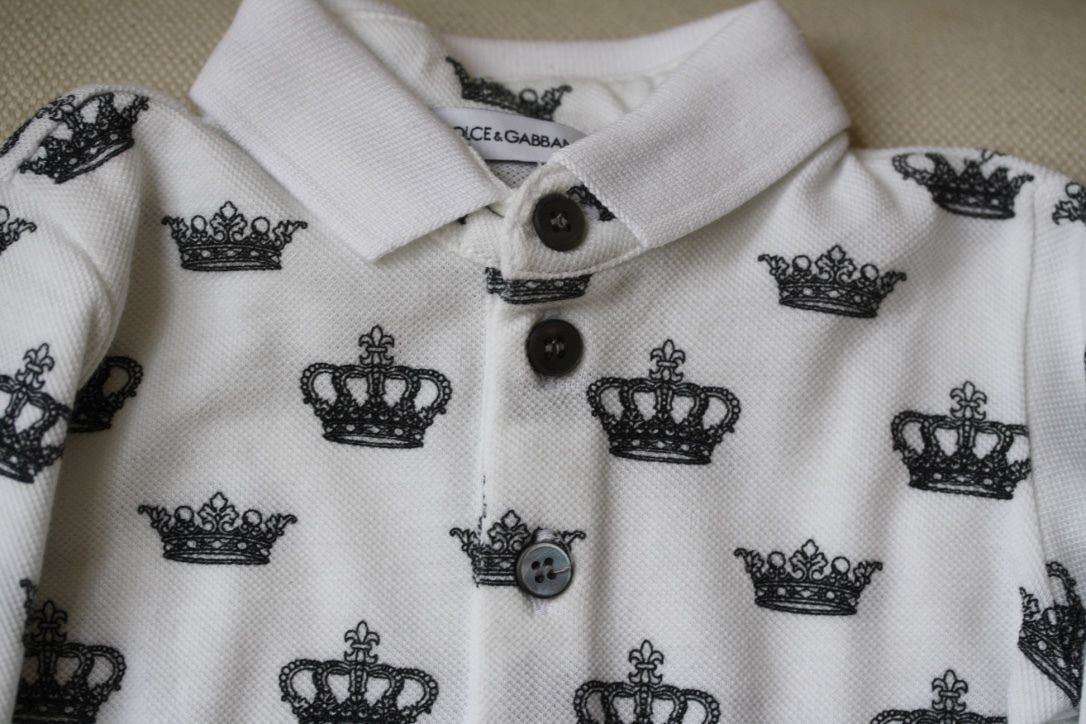 DOLCE AND GABBANA BABY CROWN POLO SHIRT TOP 3-6 MONTHS - Image 5