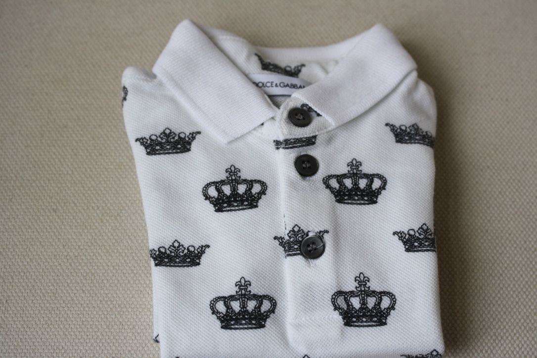 DOLCE AND GABBANA BABY CROWN POLO SHIRT TOP 3-6 MONTHS - Image 6