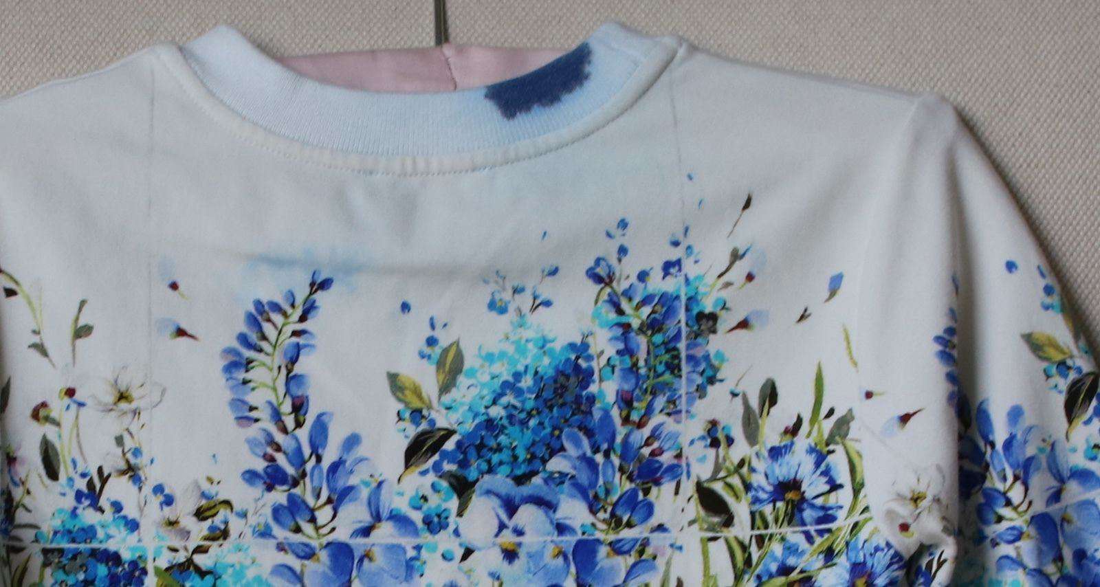 DOLCE AND GABBANA BABY GIRLS BLUE VASO FIORI LONG TOP 5 YEARS - Image 4