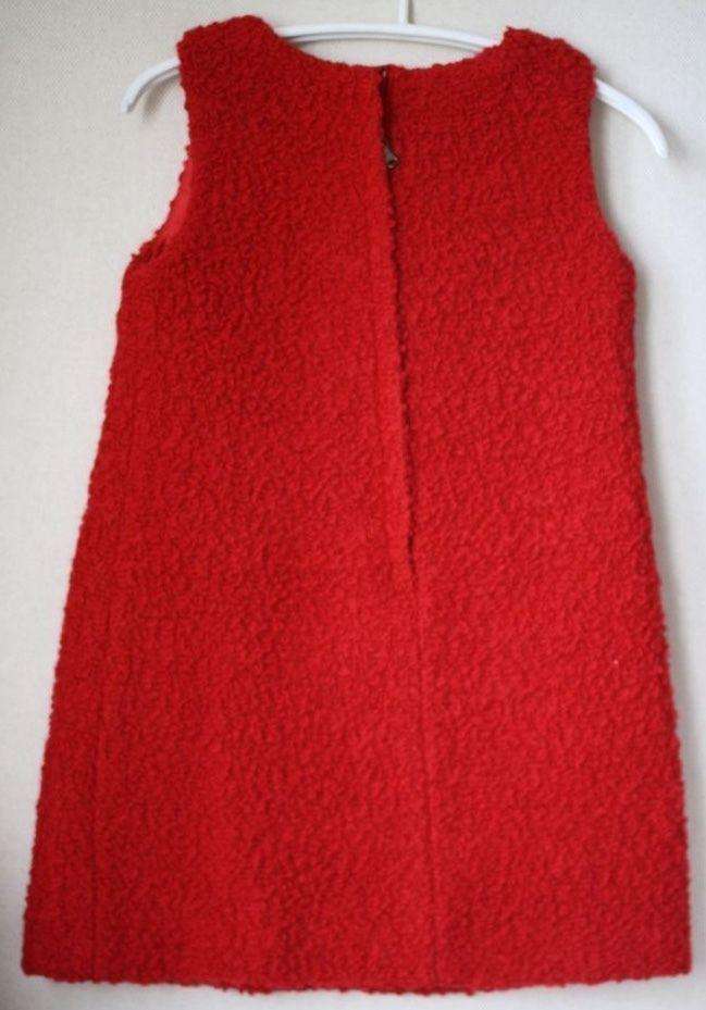 DOLCE AND GABBANA BABY GIRLS RED WOOL DRESS 3 YEARS - Image 3