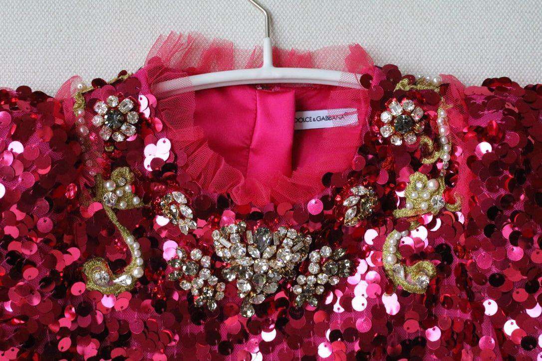 DOLCE AND GABBANA BABY GIRLS SEQUIN DRESS 4 YEARS - Image 6