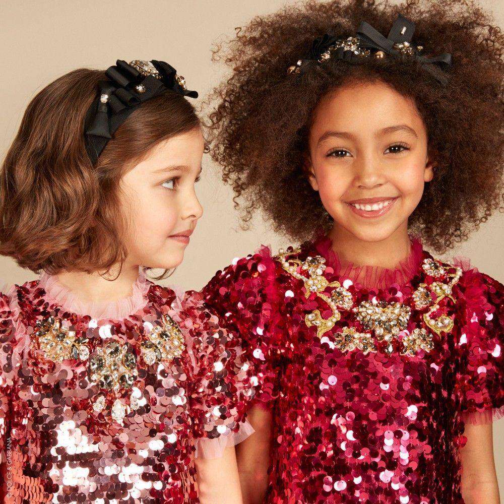 DOLCE AND GABBANA BABY GIRLS SEQUIN DRESS 4 YEARS - Image 8