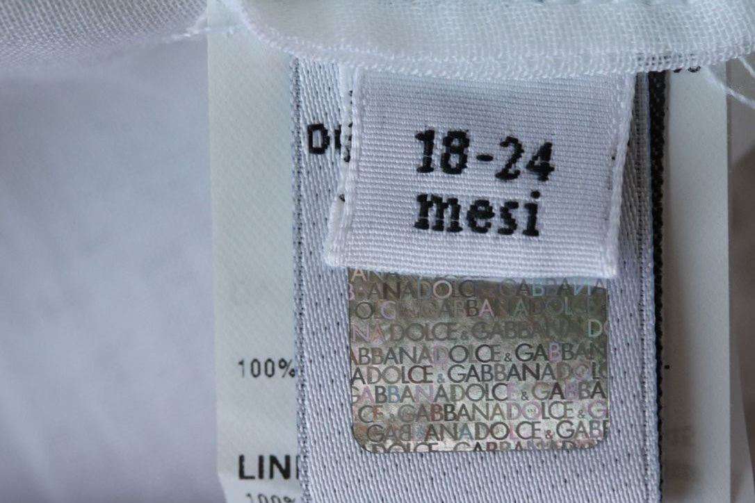 DOLCE AND GABBANA BABY GIRLS WHITE DRESS 18-24 MONTHS - Image 3